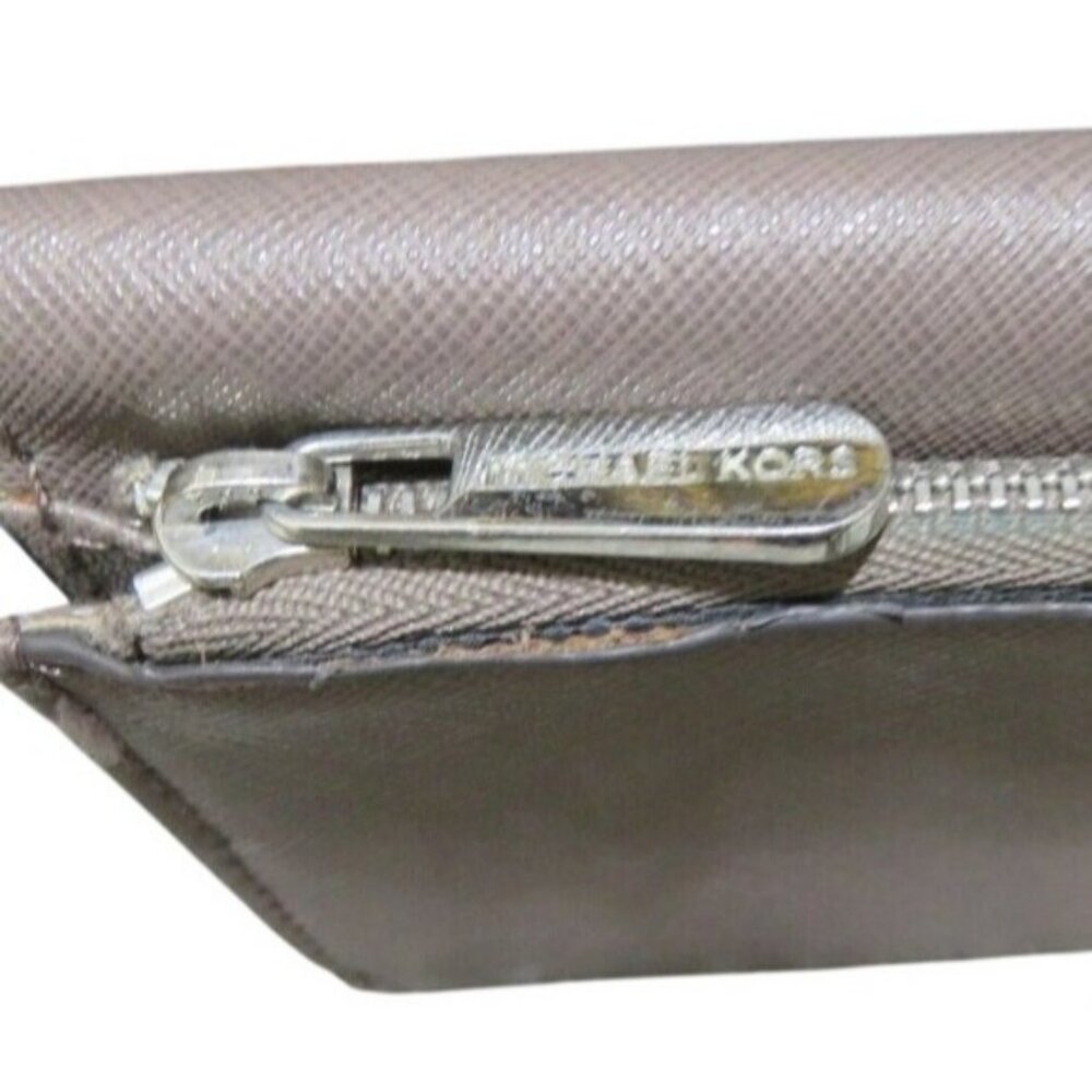 Michael Kors Jet Set Saffiano Leather Bifold wallet in Pearl Gray - Picture 3 of 7